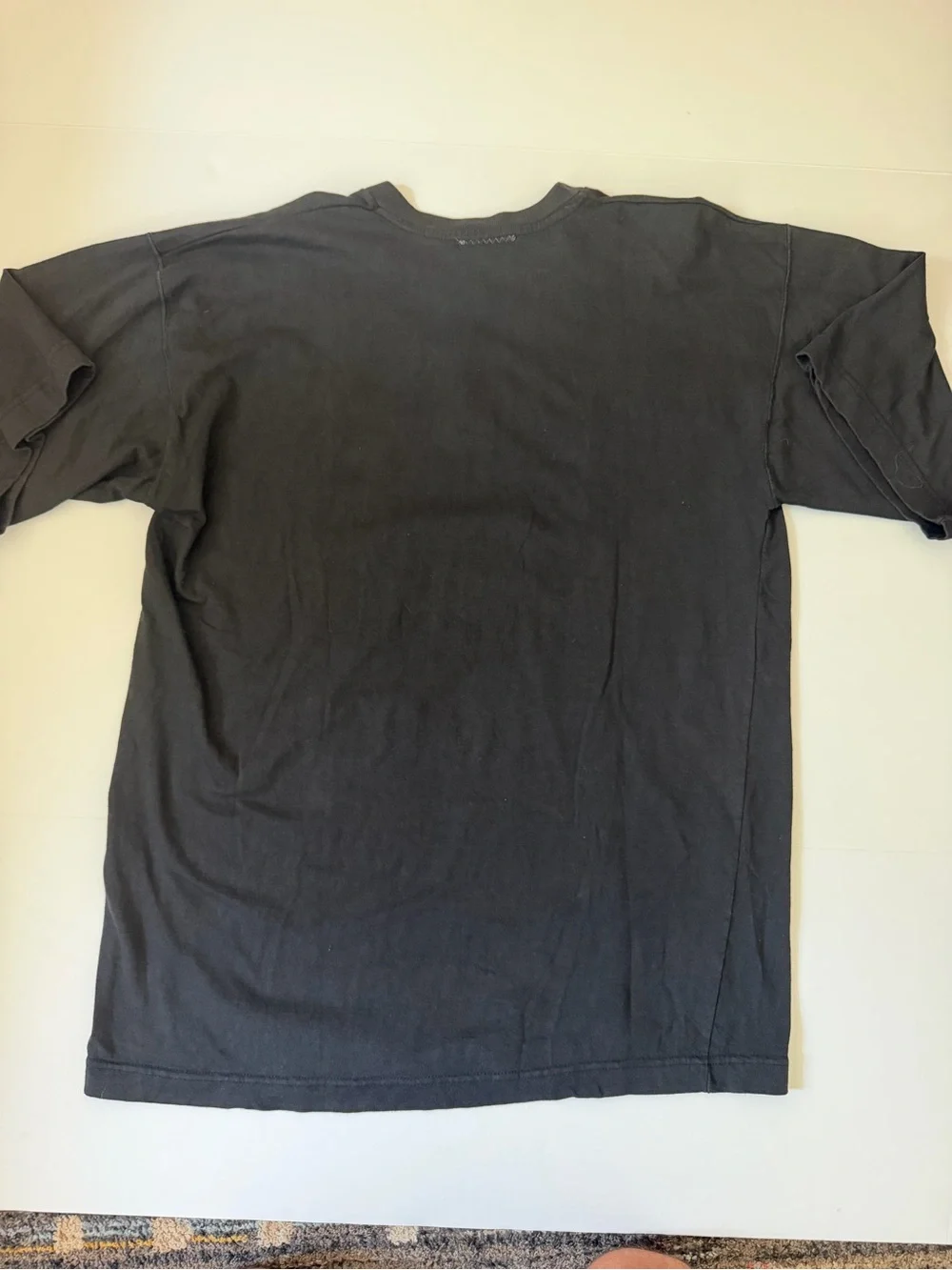 Y2K Nike Black Short-Sleeve Henley with Purple Swoosh (Made in USA)